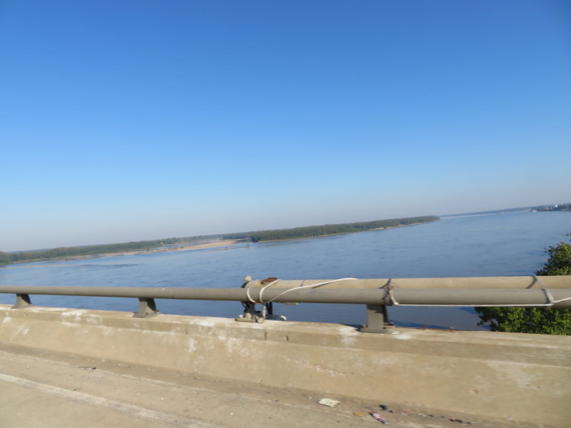 Crossing the mighty Mississippi River From Tennessee into Arkansas